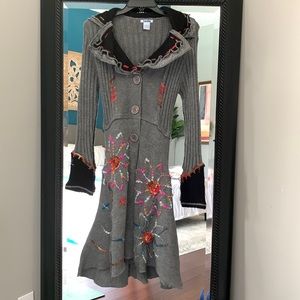 True blue brand Long Cardigan size small